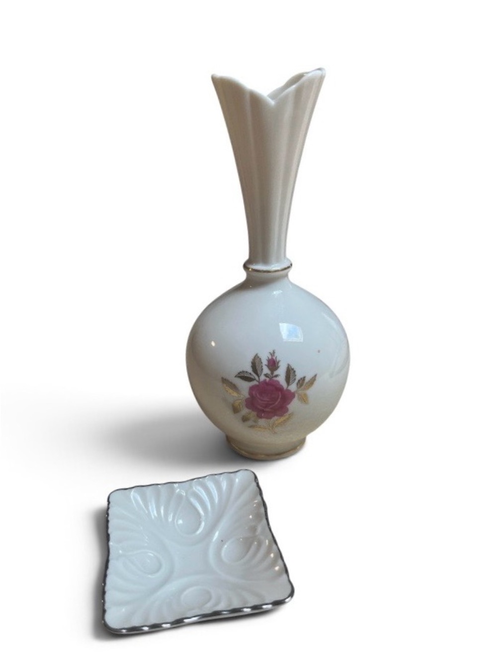 Lenox items :  Vase & small dish